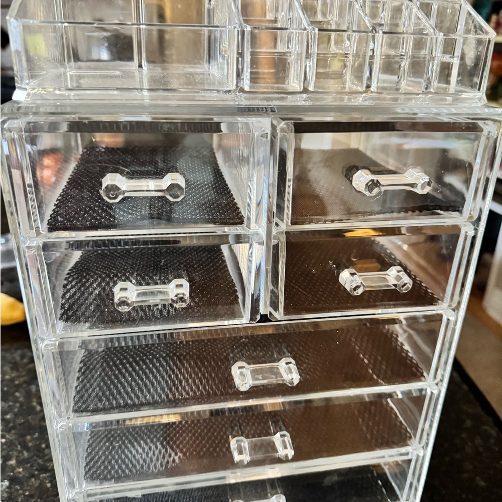 Transparent Makeup Organizer with Drawers